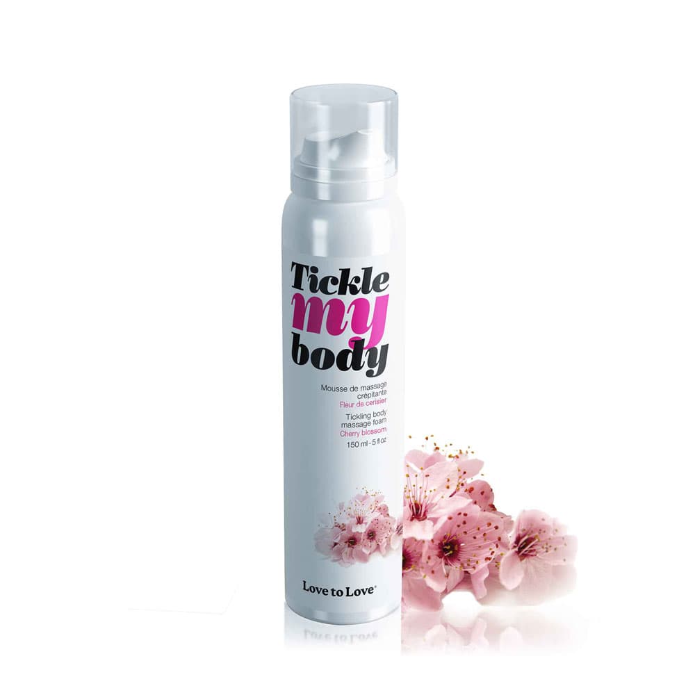 Масажна пяна Tickle my body, черешов цвят, 150 мл — алтернативна снимка
