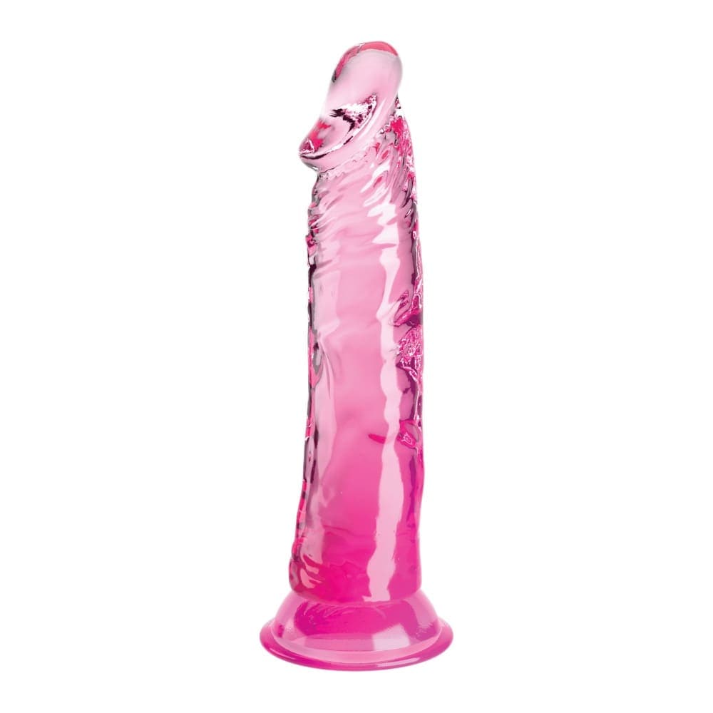 King Cock Clear Дилдо, розово 8 инча