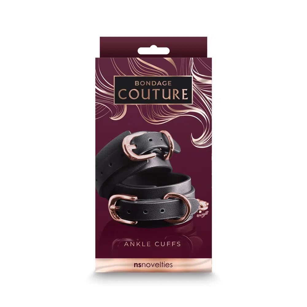 Bondage Couture белезници за крака, черни